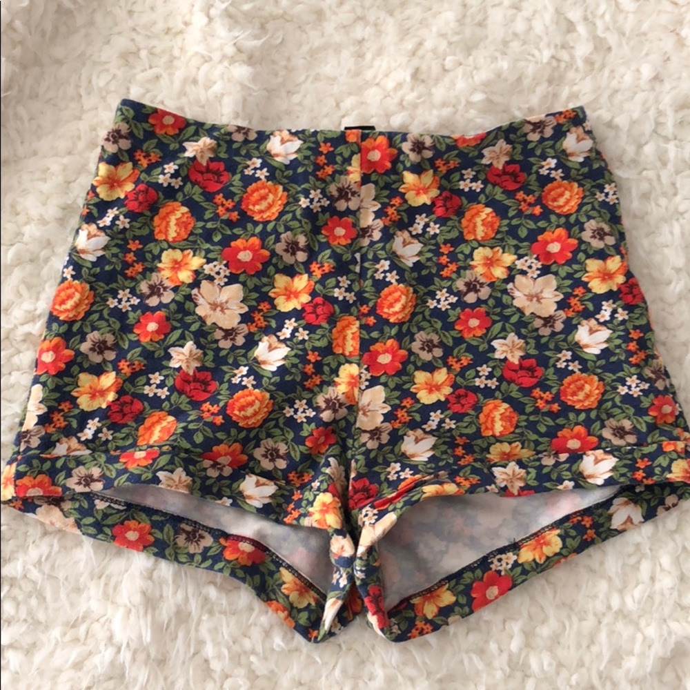 Floral High Waisted Shorts